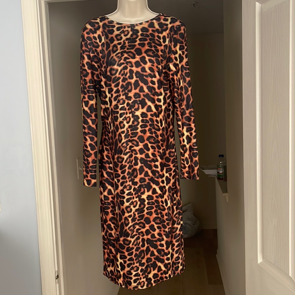 Cute leopard body dress. Never worn.